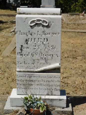 [Picture of Charles Harper grave]